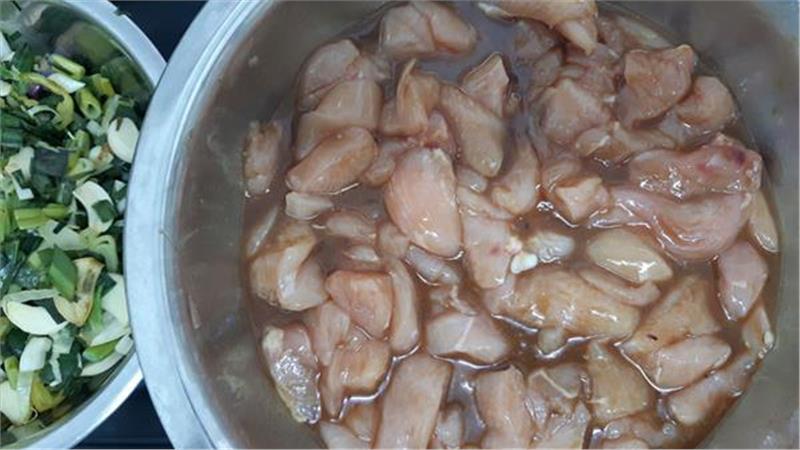 פרוסות חזה עוף במרינדה אסייתית