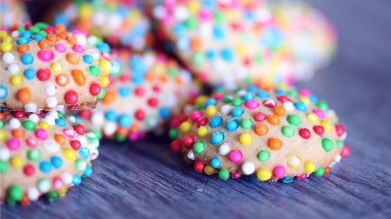 עוגיות סוכר עם סוכריות צבעוניות, ממקסיקו