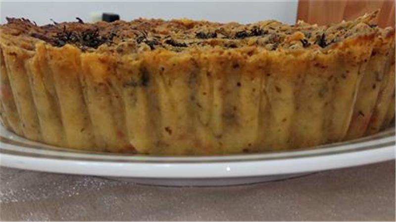 פשטידת ממליגה ופטריות