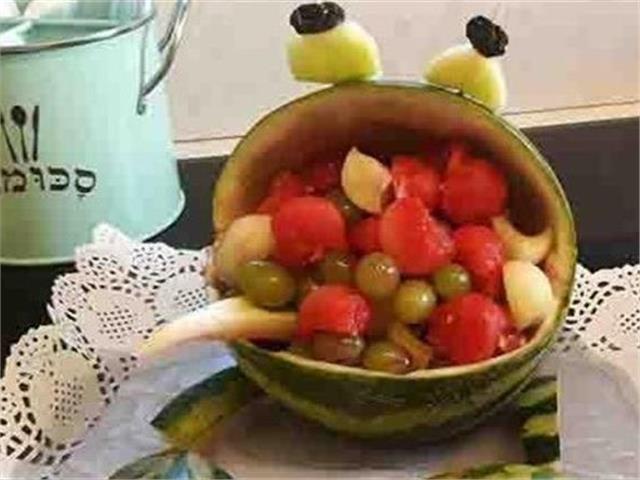 כדורי מלון ואבטיח בסירופ רענן כדורי מלון ואבטיח בסירופ רענן