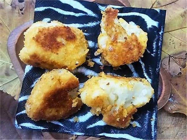 כרובית מטוגנת בפירורי לחם כרובית מטוגנת בפירורי לחם